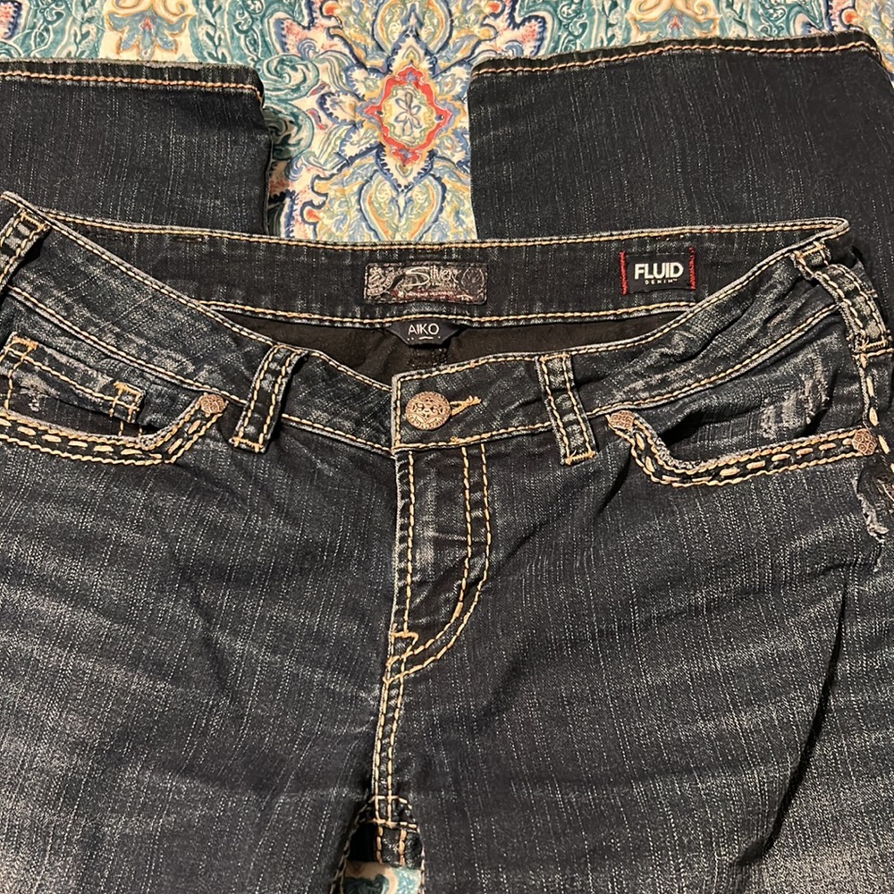 Pre-loved Silver Aiko Mid boot cut jeans size W32/L33 - Picture 5 of 7